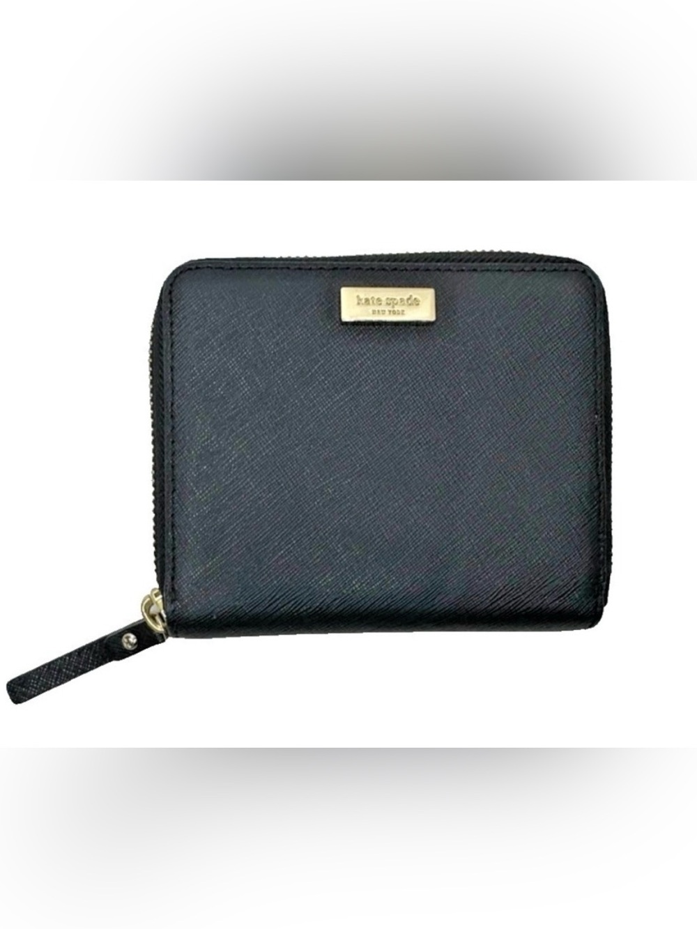 Kate Spade New York Darci Laurel Way Black Zip-Around Leater Wallet